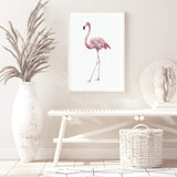 Pink Flamingo-The Paper Tree-africa,AFRICAN ANIMAL,African animals,america,animal,Artwork,bird,boho,flamingo,palm springs,pink,portrait,premium art print,tropical,wall art,Wall_Art,Wall_Art_Prints