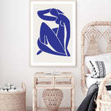 Blue Nudes-The Paper Tree-abstract,blue,blue nudes,hamptons,lady,Matisse,modern,nu bleu,portrait,premium art print,wall art,Wall_Art,Wall_Art_Prints