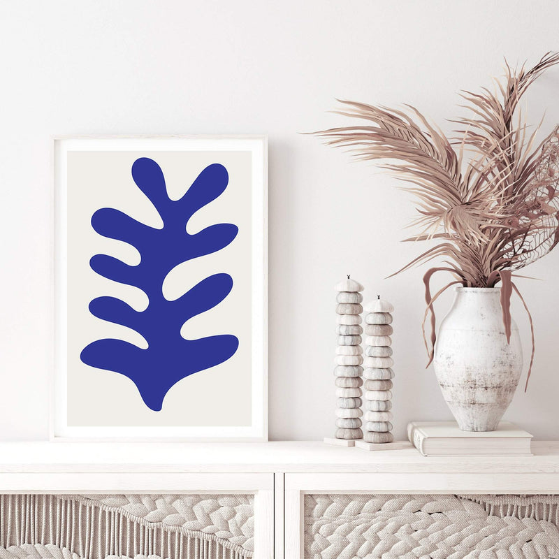 Blue Organic Shape-The Paper Tree-abstract,blue,hamptons,henri matisse,Matisse,modern,nu bleu,organic shape,portrait,premium art print,shape,wall art,Wall_Art,Wall_Art_Prints