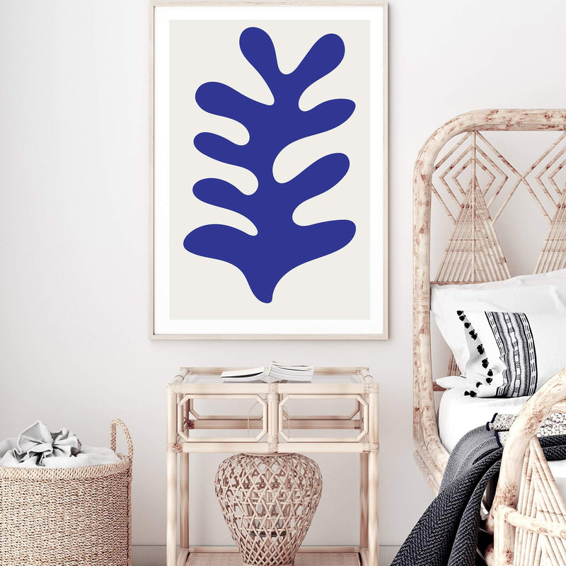 Blue Organic Shape-The Paper Tree-abstract,blue,hamptons,henri matisse,Matisse,modern,nu bleu,organic shape,portrait,premium art print,shape,wall art,Wall_Art,Wall_Art_Prints