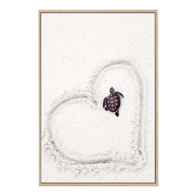Turtle On The Beach-The Paper Tree-Animal,Beach,boho,coast,Coastal,hamptons,heart,neutral,nursery,nursery decor,portrait,premium art print,sand,Sea,Sea Animal,Sea Creature,Turtle,wall art,Wall_Art,Wall_Art_Prints