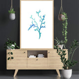 Blue Coral IIIIII-The Paper Tree-Art_Prints,Artwork,BEACH,blue,blue coral,coastal,COASTAL ART,coral,Designer,hamptons,portrait,premium art print,wall art,Wall_Art,Wall_Art_Prints