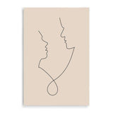 In Love Line II-The Paper Tree-abstract,boho,continuous line,curves,face,female,female figure,female form,figure,line art,lips,modern,neutral,one line,organic shape,peach,portrait,premium art print,shape,single line,wall art,Wall_Art,Wall_Art_Prints,woman
