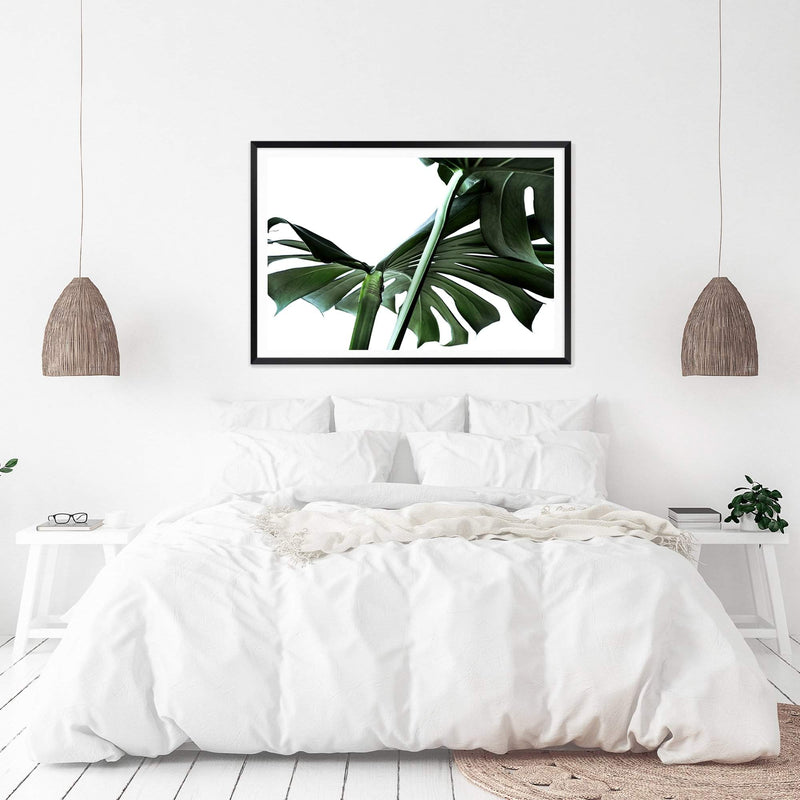 Monstera Leaves IIII-The Paper Tree-botanical,dark green,green,jungle,landscape,leaf,leaves,minimal,modern,monstera,premium art print,scandi,wall art,Wall_Art,Wall_Art_Prints