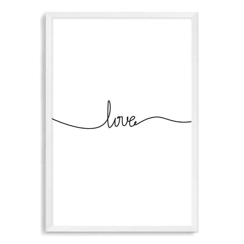 Love Line-The Paper Tree-black & white,black and white,boho,hamptons,love,monochrome,neutral,portrait,premium art print,quote,text,typography,wall art,Wall_Art,Wall_Art_Prints