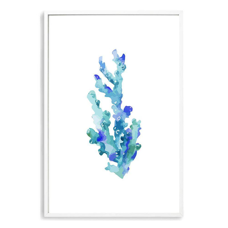 Blue Coral-The Paper Tree-Art_Prints,Artwork,BEACH,blue,blue coral,coastal,COASTAL ART,coral,Designer,HAMPTONS,portrait,premium art print,wall art,Wall_Art,Wall_Art_Prints