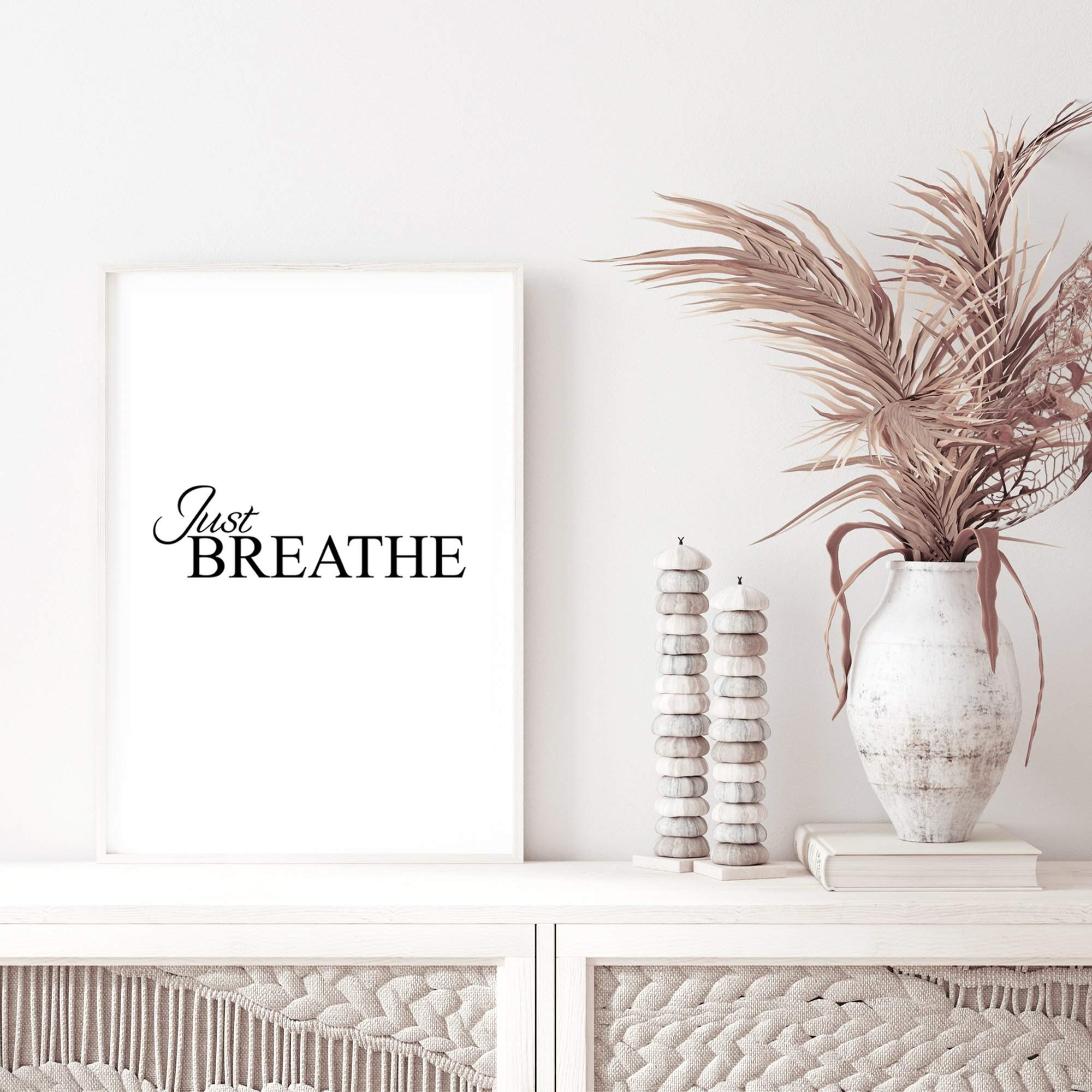 Just Breathe Art Print, Framed Wall Art & Canvas Print – The Paper Tree