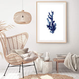 Navy Blue Coral | Hamptons-The Paper Tree-Art_Prints,Artwork,BEACH,blue,blue coral,coastal,COASTAL ART,coral,Designer,HAMPTONS,navy,portrait,premium art print,wall art,Wall_Art,Wall_Art_Prints