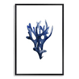 Navy Blue Coral III | Hamptons-The Paper Tree-Art_Prints,Artwork,BEACH,blue,blue coral,coastal,COASTAL ART,coral,Designer,HAMPTONS,navy,portrait,premium art print,wall art,Wall_Art,Wall_Art_Prints