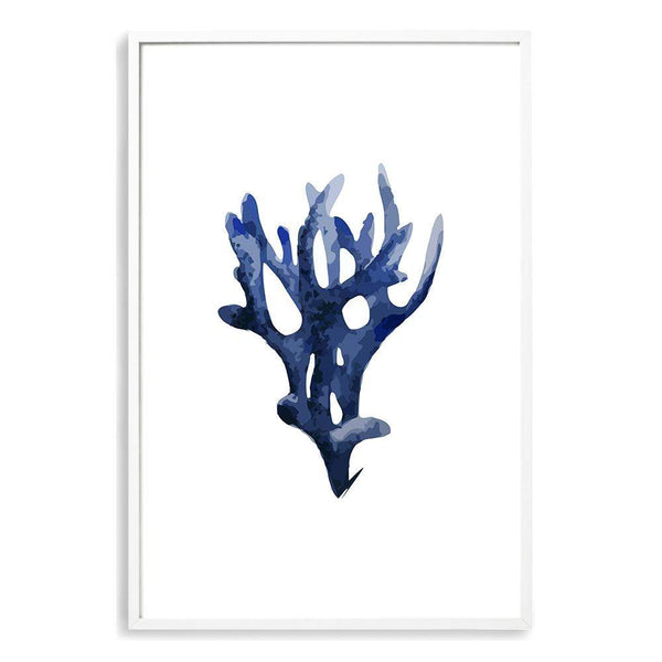 Navy Blue Coral III | Hamptons-The Paper Tree-Art_Prints,Artwork,BEACH,blue,blue coral,coastal,COASTAL ART,coral,Designer,HAMPTONS,navy,portrait,premium art print,wall art,Wall_Art,Wall_Art_Prints