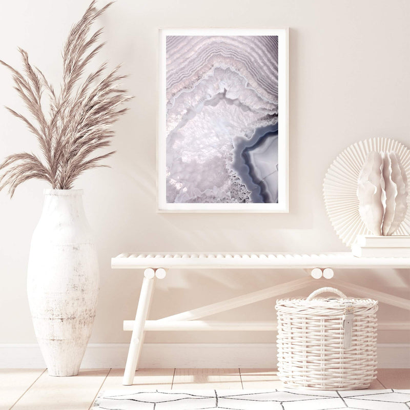 Pink Agate-The Paper Tree-abstract,agate,blush,boho,colourful,crystal,fashion,paint pour,pink,portrait,premium art print,purple,wall art,Wall_Art,Wall_Art_Prints