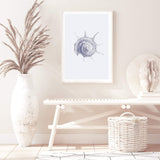 Blue Sea Shell III | Hamptons-The Paper Tree-Art_Prints,Artwork,BEACH,blue,blue coral,coastal,COASTAL ART,coral,Designer,hamptons,portrait,premium art print,sea shell,shell,wall art,Wall_Art,Wall_Art_Prints