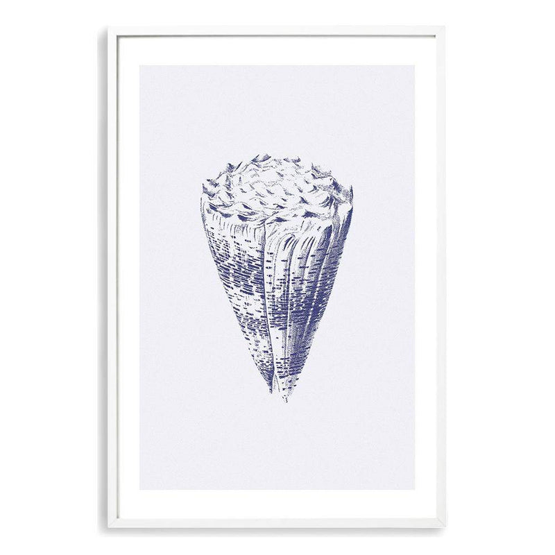 Blue Sea Shell IIII | Hamptons-The Paper Tree-Art_Prints,Artwork,BEACH,blue,blue coral,coastal,COASTAL ART,coral,Designer,hamptons,portrait,premium art print,sea shell,shell,wall art,Wall_Art,Wall_Art_Prints