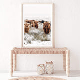 Highland Cattle Herd-The Paper Tree-Artwork,bohemian,boho,CATTLE,framed,framed print,herd,highland bull,highland cattle,highland cow,landscape,nature,premium art print,TAN,wall art,Wall_Art,Wall_Art_Prints