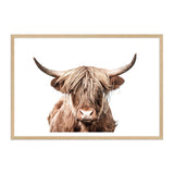 Harper The Highland Cow-The Paper Tree-animal,bull,cattle,cow,harper,highland bull,highland cattle,highland cow,landscape,nature,orange,premium art print,TAN,wall art,Wall_Art,Wall_Art_Prints
