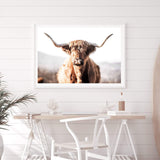 Harrison The Highland Cow-The Paper Tree-animal,bull,cattle,cow,harrison,highland bull,highland cattle,highland cow,landscape,nature,orange,premium art print,TAN,wall art,Wall_Art,Wall_Art_Prints