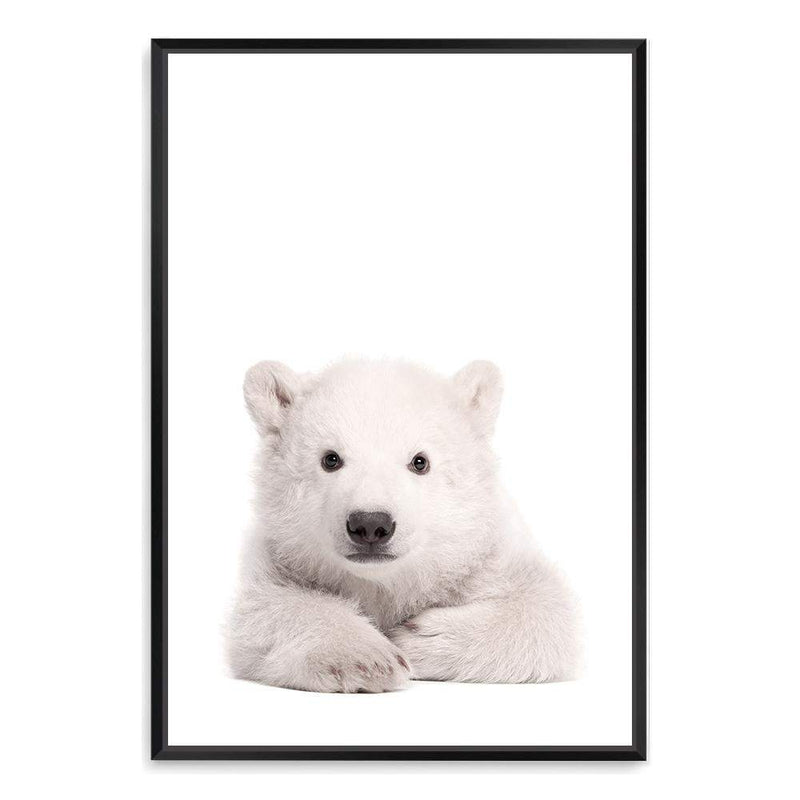 Baby Polar Bear-The Paper Tree-animal,Artwork,baby,bear,cute,kids room,kids wall art,neutral,nursery,nursery decor,polar bear,portrait,premium art print,wall art,Wall_Art,Wall_Art_Prints,white