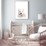 Baby Polar Bear-The Paper Tree-animal,Artwork,baby,bear,cute,kids room,kids wall art,neutral,nursery,nursery decor,polar bear,portrait,premium art print,wall art,Wall_Art,Wall_Art_Prints,white