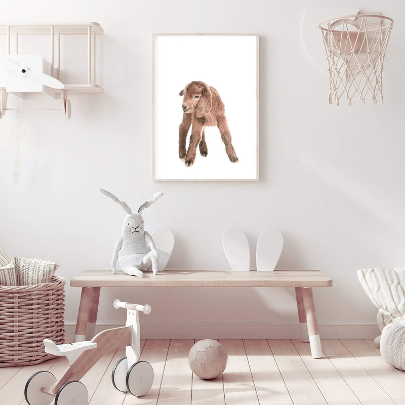Baby Goat-The Paper Tree-animal,Artwork,baby,cute,goat,kids room,kids wall art,neutral,nursery,nursery decor,portrait,premium art print,wall art,Wall_Art,Wall_Art_Prints