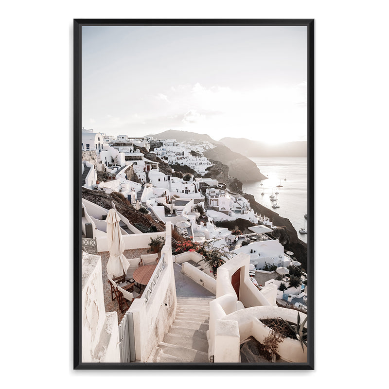 A View Of Oia Town In Santorini