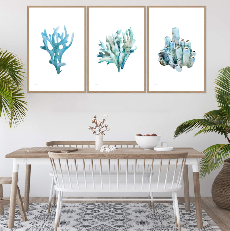 Blue Coral IIII-The Paper Tree-Art_Prints,Artwork,BEACH,blue,blue coral,coastal,COASTAL ART,coral,Designer,HAMPTON,hamptons,portrait,premium art print,wall art,Wall_Art,Wall_Art_Prints
