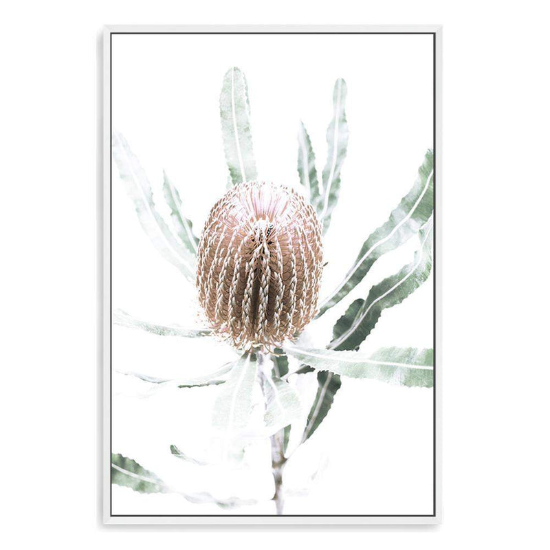 Australian Native Banksia Floral II-The Paper Tree-australia,australian,australian art,Australian Native,australiana,Banksia,Banksia flower,floral,flower,flowers,green,hamptons,muted tone,native,native flower,Native Flowers,neutral,portrait,premium art print,wall art,Wall_Art,Wall_Art_Prints,yellow