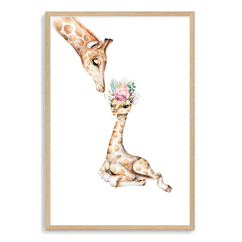 Baby Giraffe II-The Paper Tree-africa,AFRICAN ANIMAL,African animals,animal,Artwork,BABY GIRAFFE,giraffe,nursery,orange,portrait,premium art print,wall art,Wall_Art,Wall_Art_Prints,WATERCOLOR,watercolour,watercolour giraffe