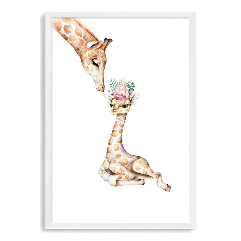 Baby Giraffe II-The Paper Tree-africa,AFRICAN ANIMAL,African animals,animal,Artwork,BABY GIRAFFE,giraffe,nursery,orange,portrait,premium art print,wall art,Wall_Art,Wall_Art_Prints,WATERCOLOR,watercolour,watercolour giraffe