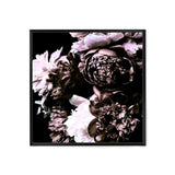 Shaded Florals Square-The Paper Tree-Art Print,art prints,Artwork,black,blooms,dark blooms,floral,flower,framed,peonies,peony,premium art print,purple,square,wall art,Wall_Art,Wall_Art_Prints,white