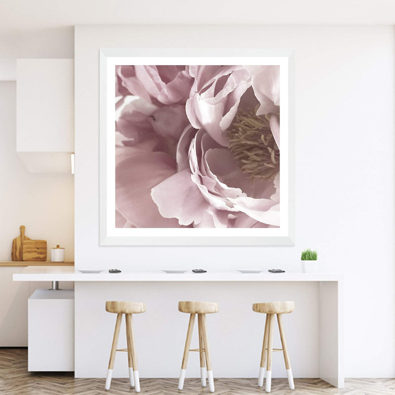 Dusty Pink Peonies Square-The Paper Tree-Art Print,art prints,Artwork,floral,flower,framed,peonies,peonies flower,peony,pink,premium art print,square,wall art,Wall_Art,Wall_Art_Prints,white